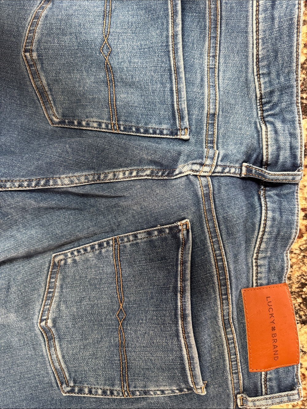 Lucky Brand Light Blue Denim Slim Jeans with Leather Patch